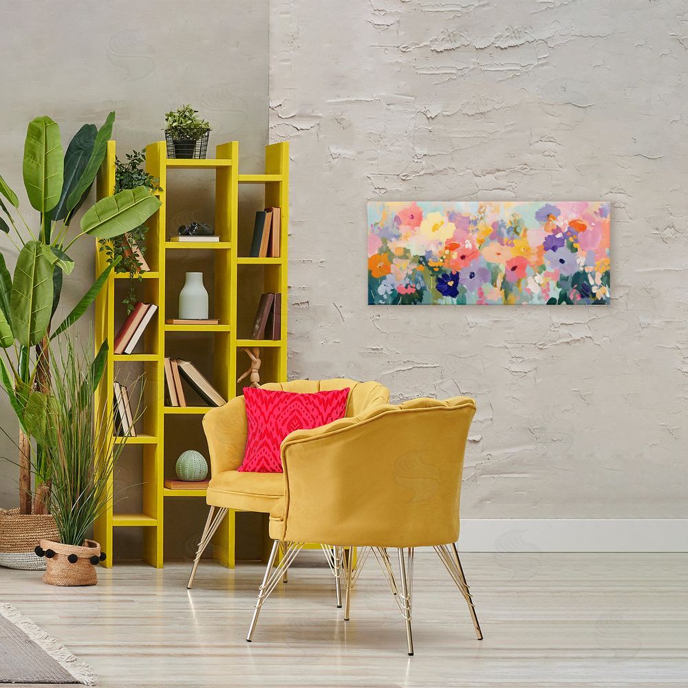 Creative Studio Colorful Garden Variations Stretched Canvas Wall Art in Room