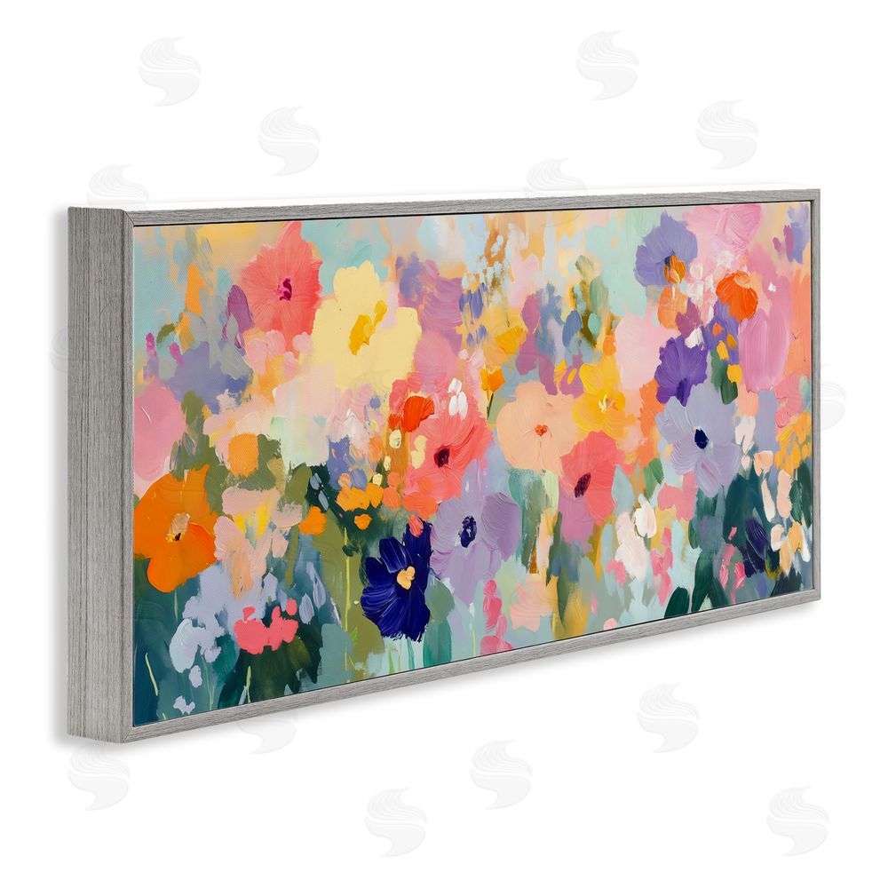Creative Studio Colorful Garden Variations Gray Framed Giclee Wall Art Print