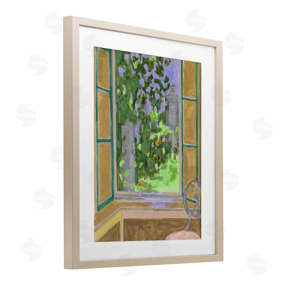 Melissa Wang Seat For Spring Expression Brown Framed Print Under Glass Wall Art