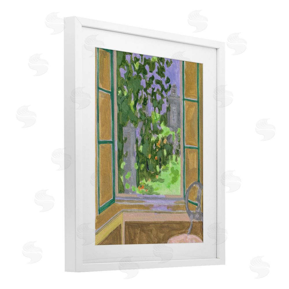 Melissa Wang Seat For Spring Expression White Framed Print Under Glass Wall Art