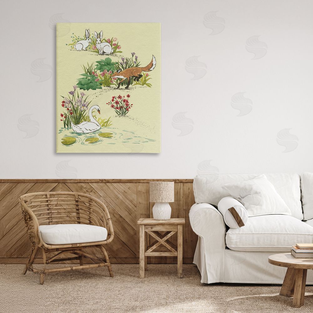 Grace Popp Animals In Nature Scenes Stretched Canvas Wall Art in Room