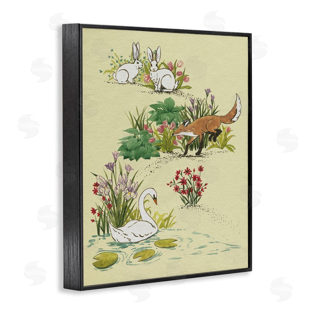 Grace Popp Animals In Nature Scenes Black Framed Giclee Wall Art Print