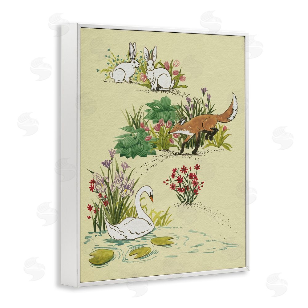 Grace Popp Animals In Nature Scenes White Framed Giclee Wall Art Print
