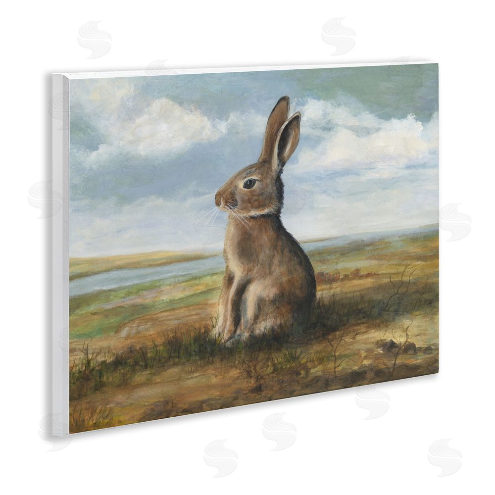 Michael Willett Classic Rabbit in Countryside Wall Plaque Art Print