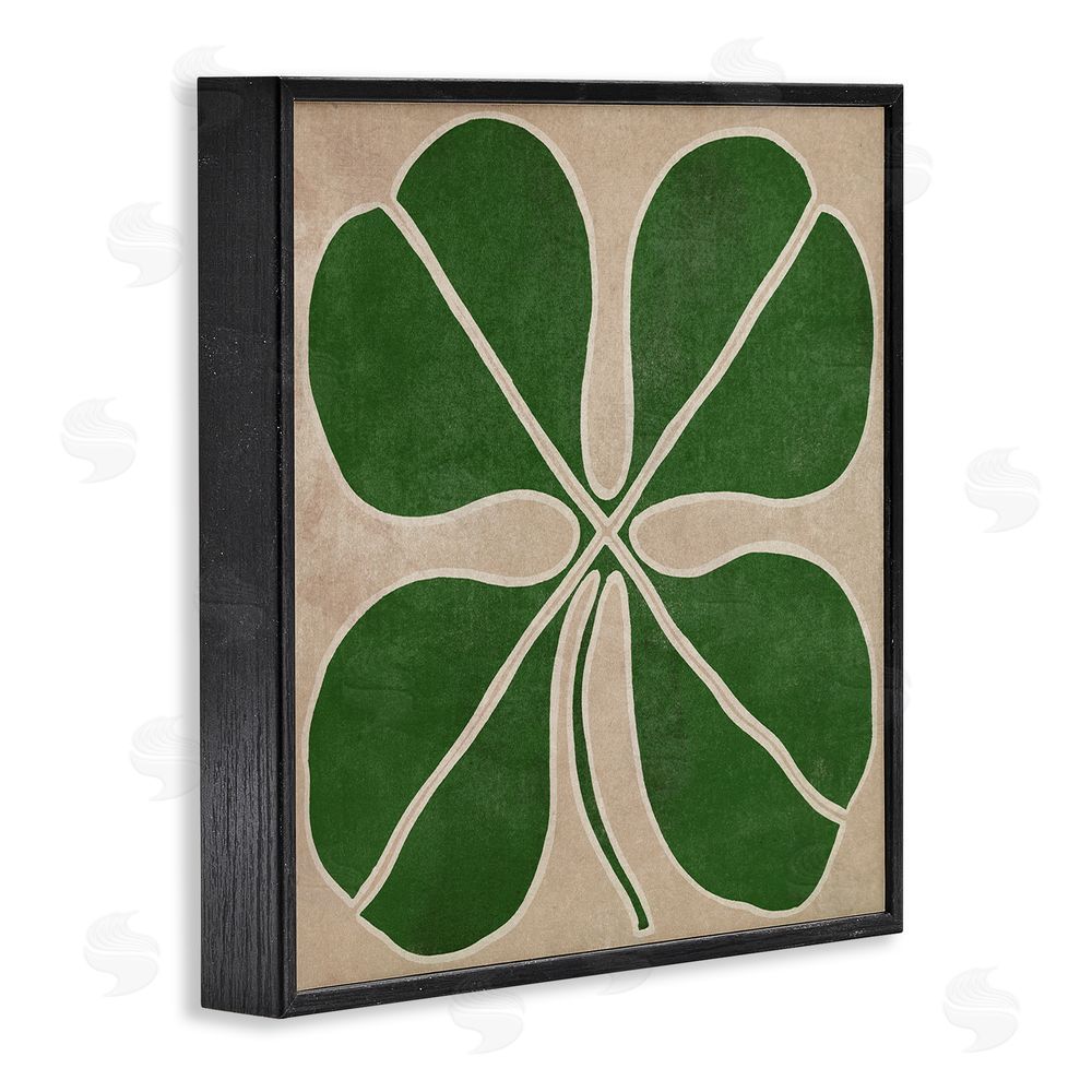 June Erica Vess Four Leaf Symmetry Black Framed Giclee Print Wall Art