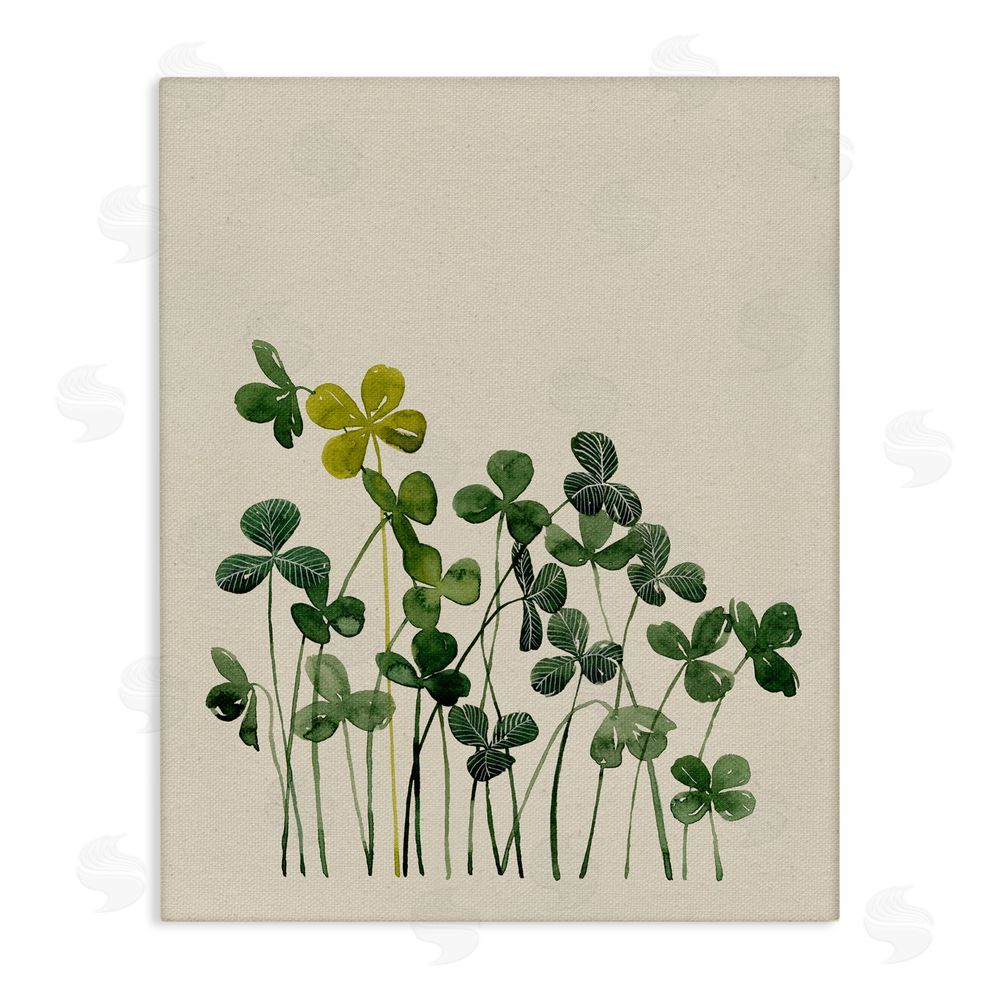 Grace Popp Hidden Gems Clovers Stretched Canvas Wall Art Print