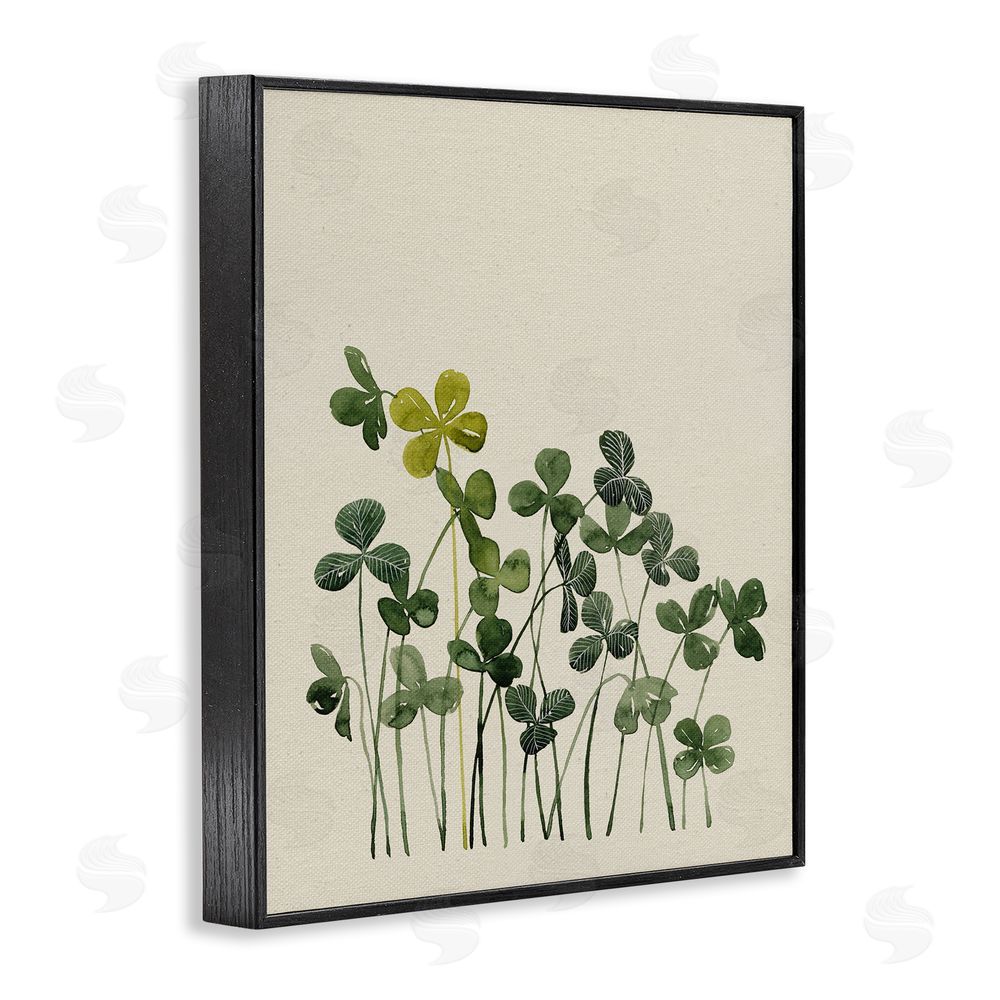 Grace Popp Hidden Gems Clovers Black Framed Giclee Print Wall Art