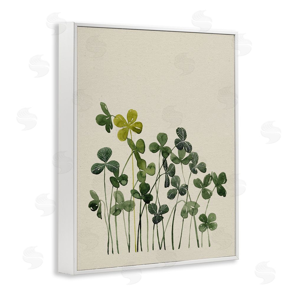 Grace Popp Hidden Gems Clovers White Framed Giclee Print Wall Art