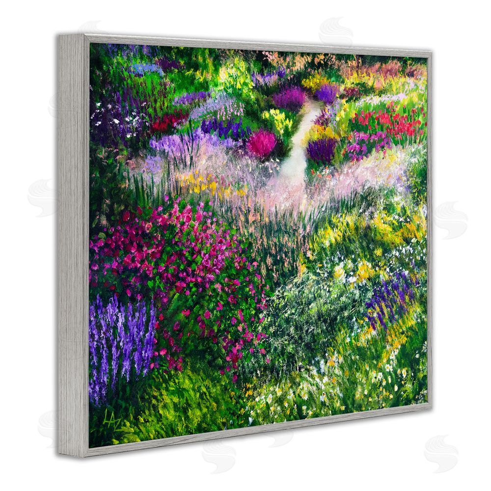 Lee Ann Zirbes Breath Of Spring Meadow Gray Framed Giclee Wall Art Print