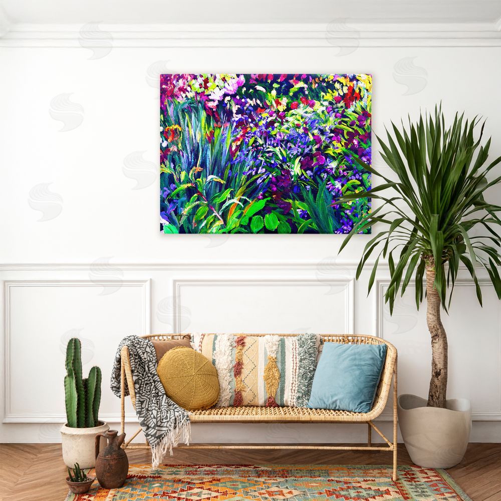 Lee Ann Zirbes Vibrant Confetti Garden Stretched Canvas Wall Art in Room