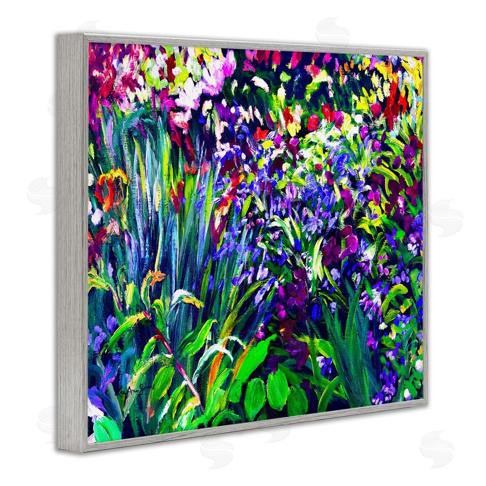 Lee Ann Zirbes Vibrant Confetti Garden Gray Framed Giclee Wall Art Print