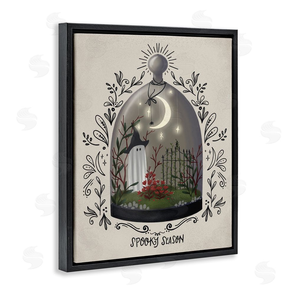 Giao Williams Spooky Season Dome Black Floating Frame Canvas Wall Art Print