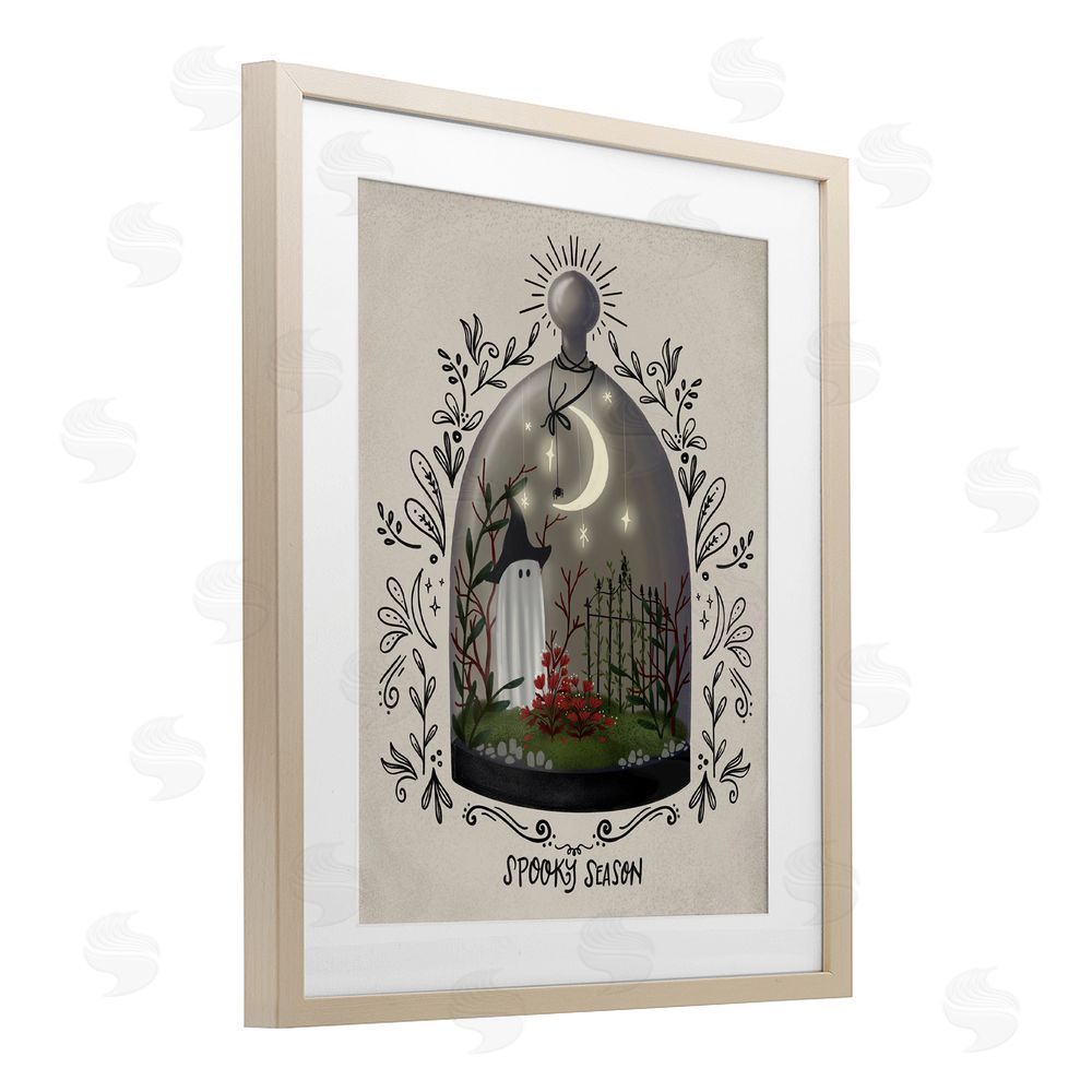 Giao Williams Spooky Season Dome Birch Framed Print Under Glass with White Mat Wall Art