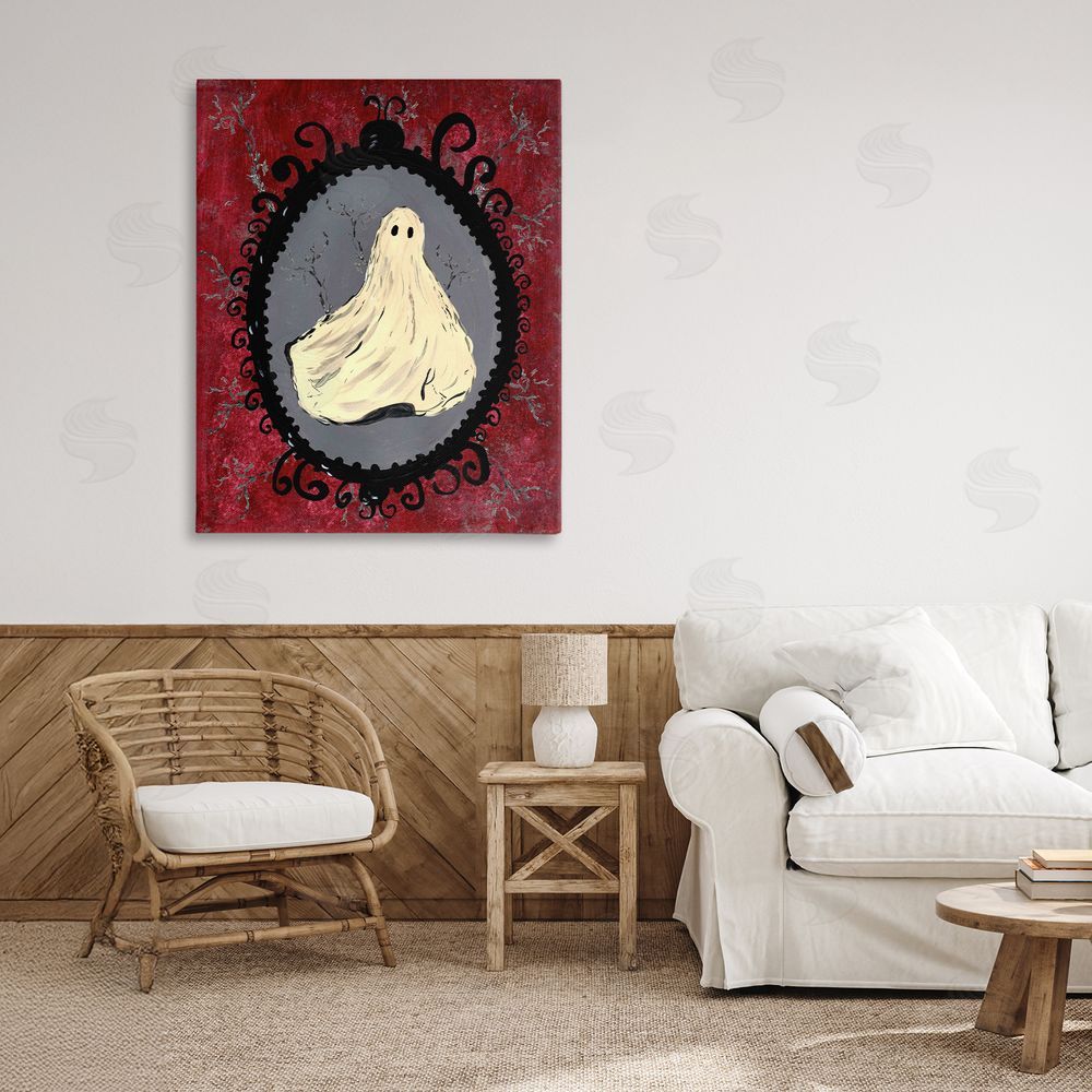 Kara Keller Designs Gothic Vintage Ghost Canvas Art on Wall