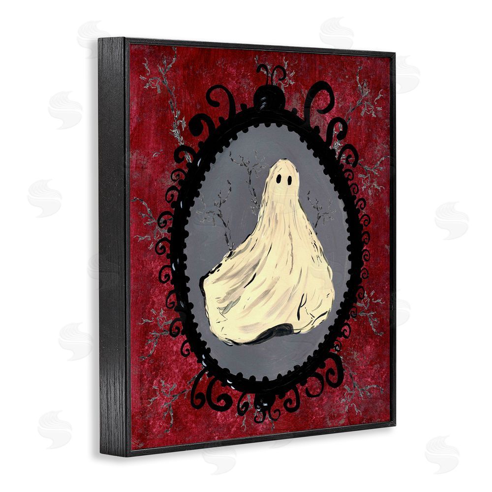 Kara Keller Designs Gothic Vintage Ghost Black Framed Giclee Wall Art Print