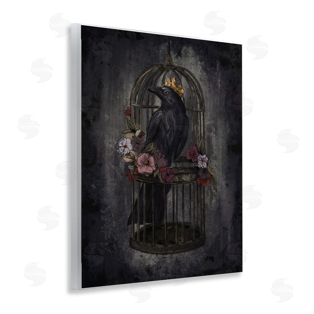 Denise Bartkus Raven King in Cage Wall Plaque Art Print