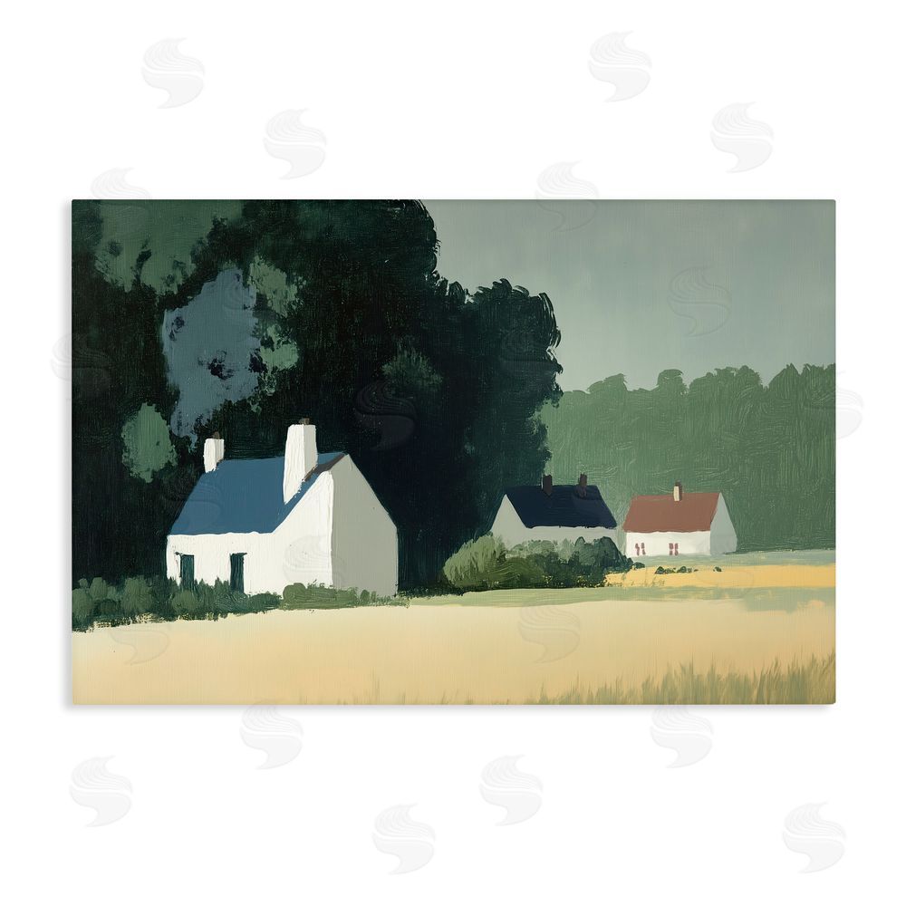 Annabelle Hall American Life in Serene Cottages Stretched Canvas Wall Art Print