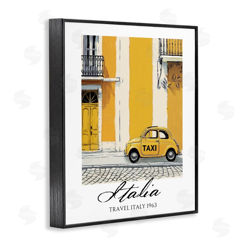 Annabelle Hall Travel Italia Taxi Black Framed Giclee Wall Art Print