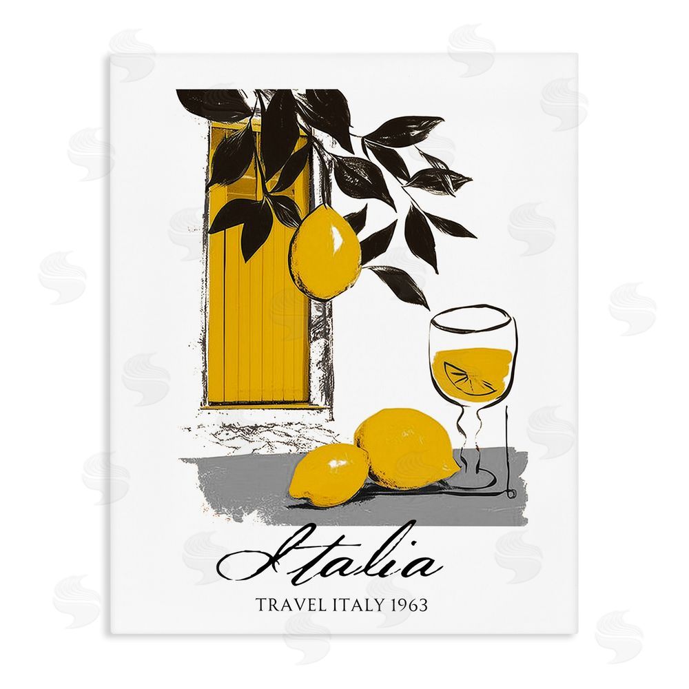 Annabelle Hall Travel Italia Lemons Stretched Canvas Wall Art Print