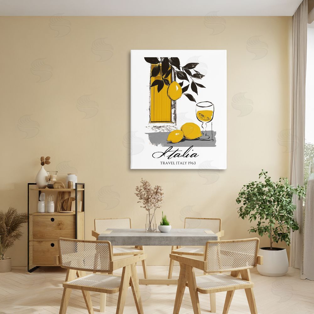 Annabelle Hall Travel Italia Lemons Stretched Canvas Wall Art in Room