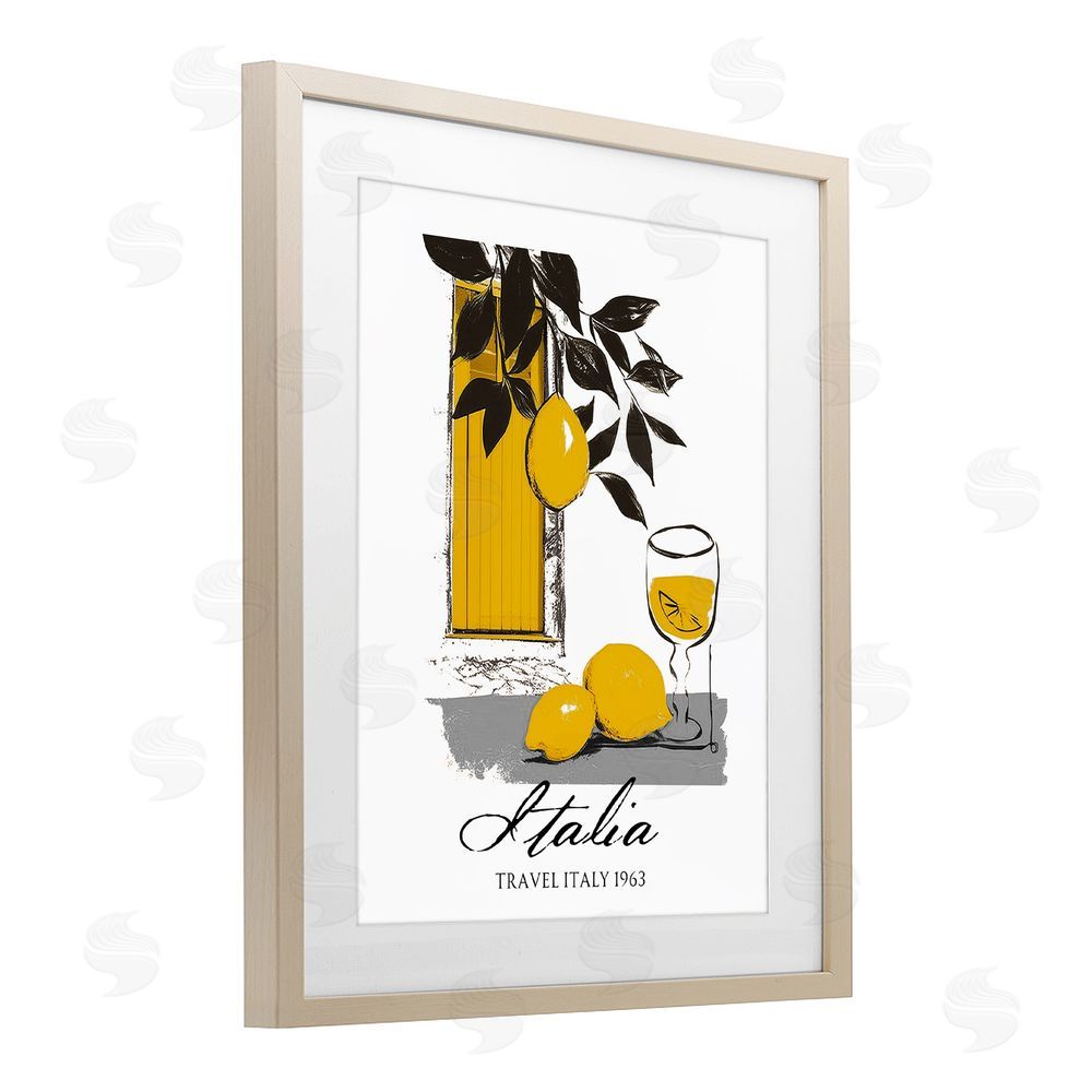 Annabelle Hall Travel Italia Lemons Birch Framed Print Under Glass Wall Art