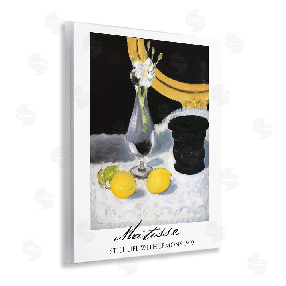 Vintage Hustle Matisse Still Life Lemons Wooden Wall Plaque Art Print