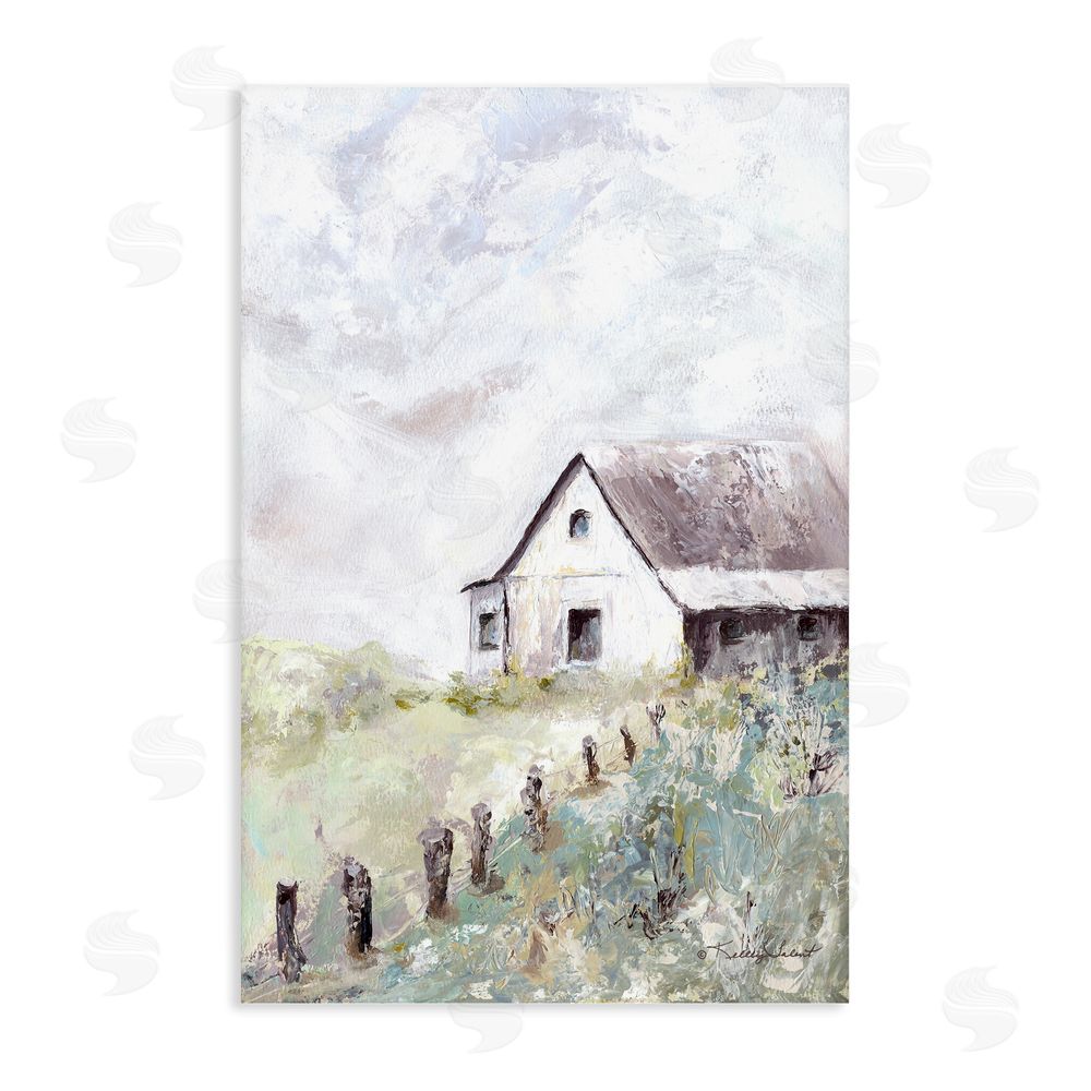 Kelley Talent Barnyard in Morning Light Stretched Canvas Wall Art Print