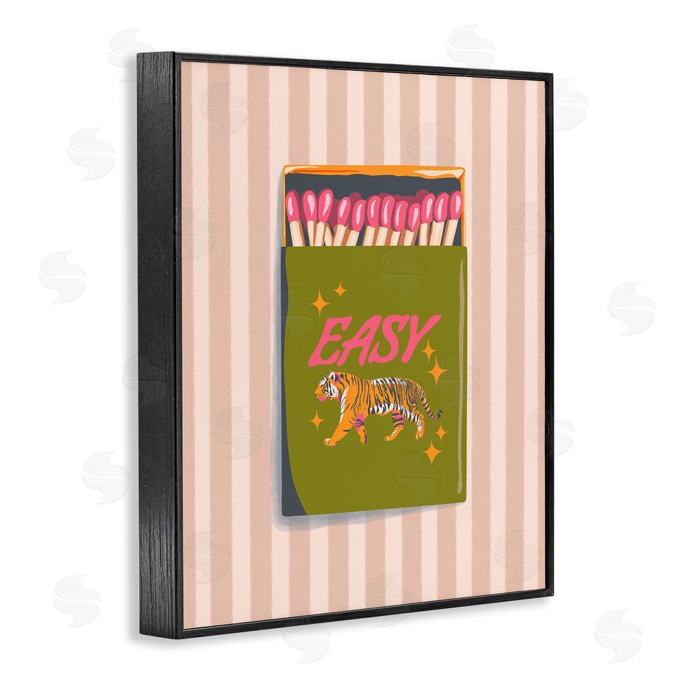 Elyse Anastacia Easy Tiger Retro Matches Black Framed Giclee Print Wall Art
