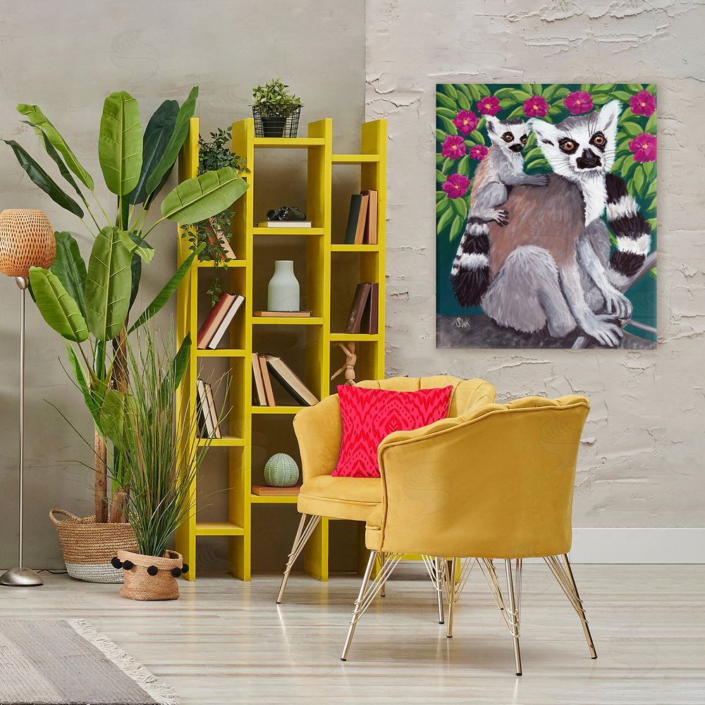 Sarah Waldron Kimball Ring Tailed Lemur Mama & Baby 