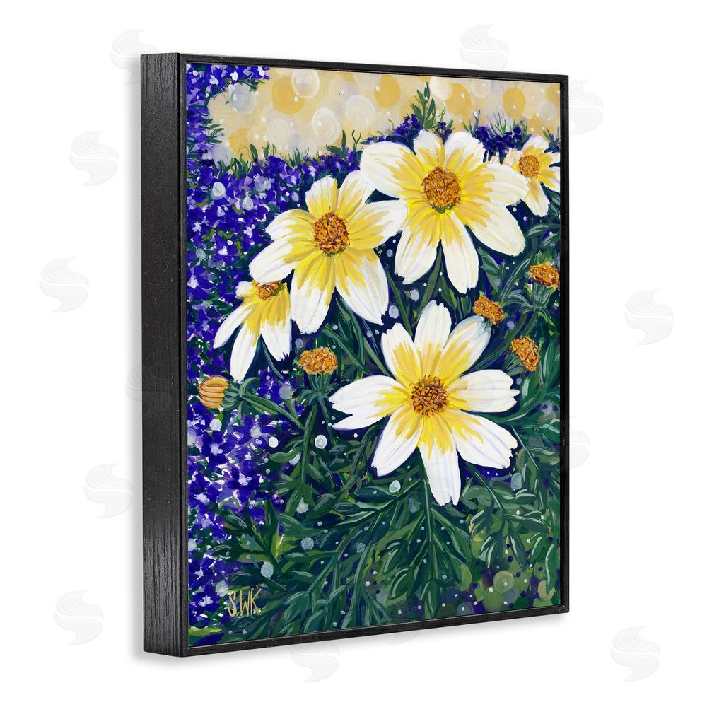 Sarah Waldron Kimball Summer Garden Cosmos Black Framed Giclee Wall Art Print