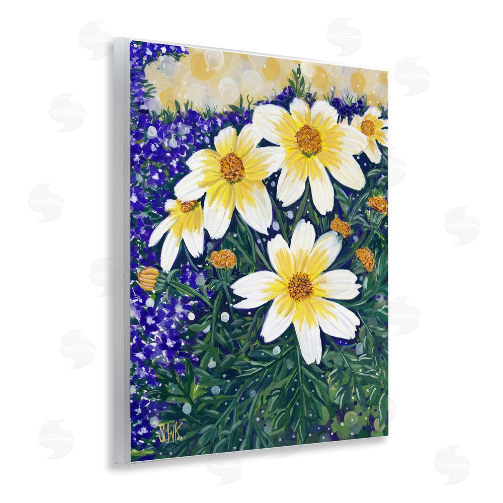 Sarah Waldron Kimball Summer Garden Cosmos Wooden Wall Plaque Art Print