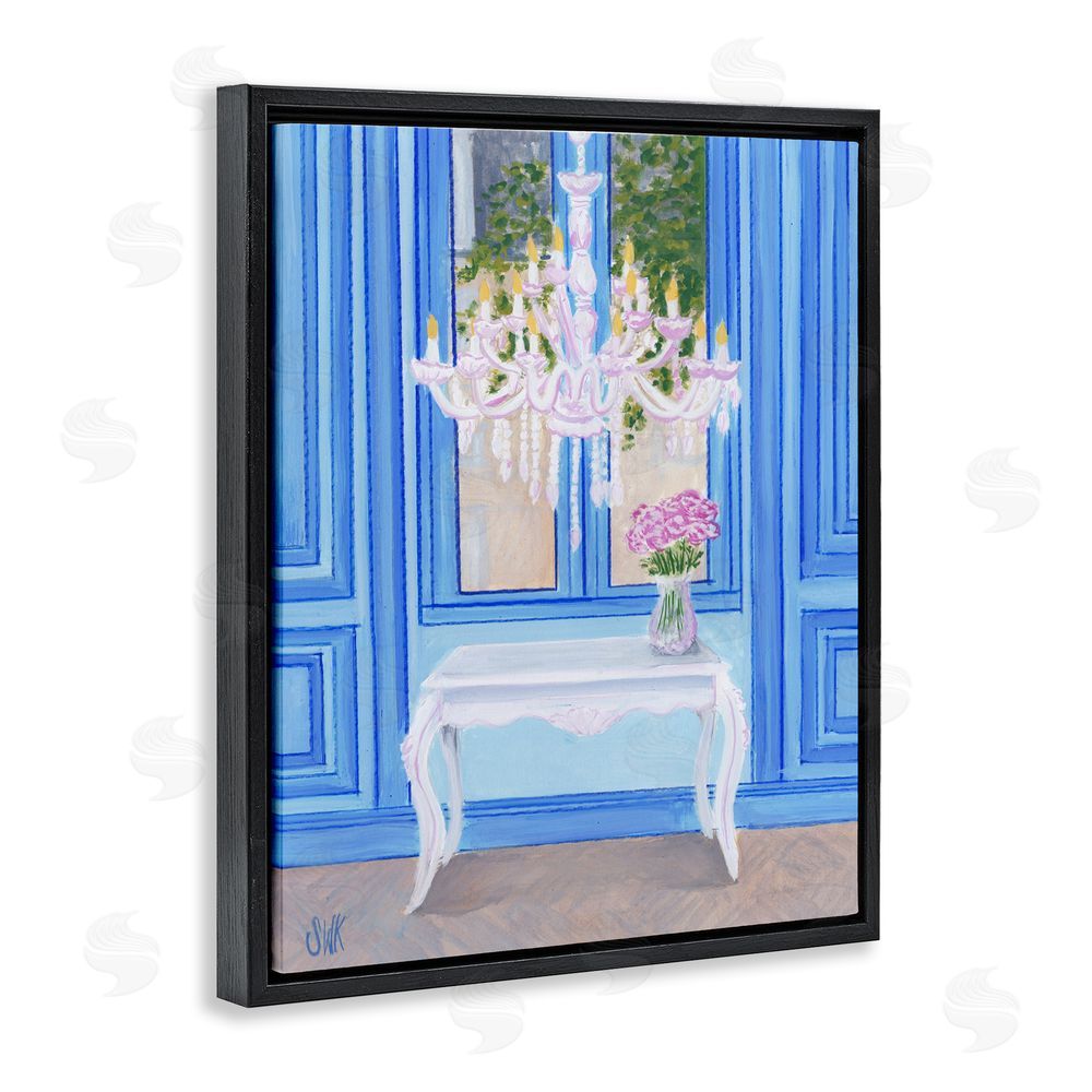 Sarah Waldron Kimball French Window Architecture Black Floating Frame Canvas Wall Art Print