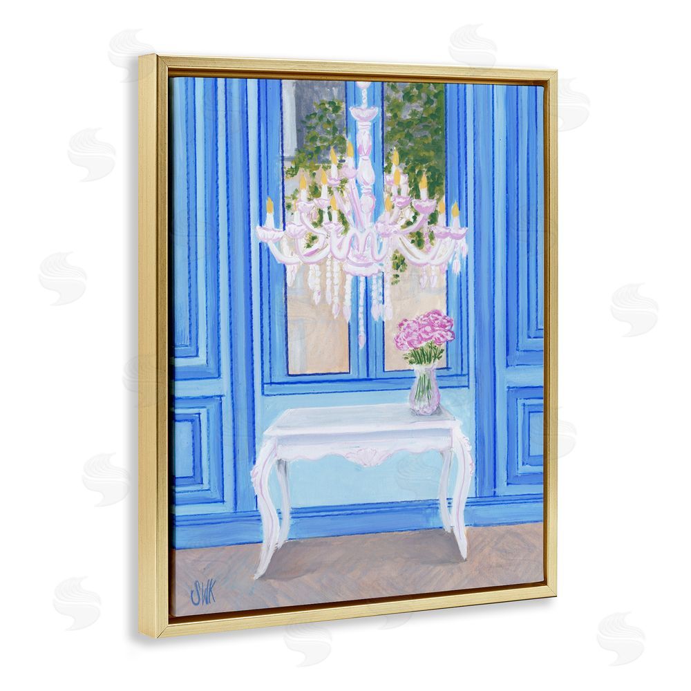 Sarah Waldron Kimball French Window Architecture Gold Floating Frame Canvas Wall Art Print