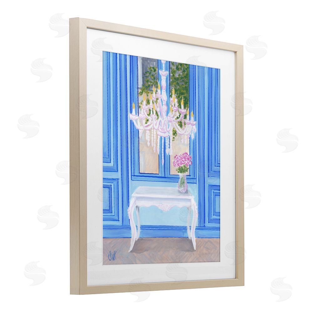 Sarah Waldron Kimball French Window Architecture Brown Framed Print Under Glass Wall Art