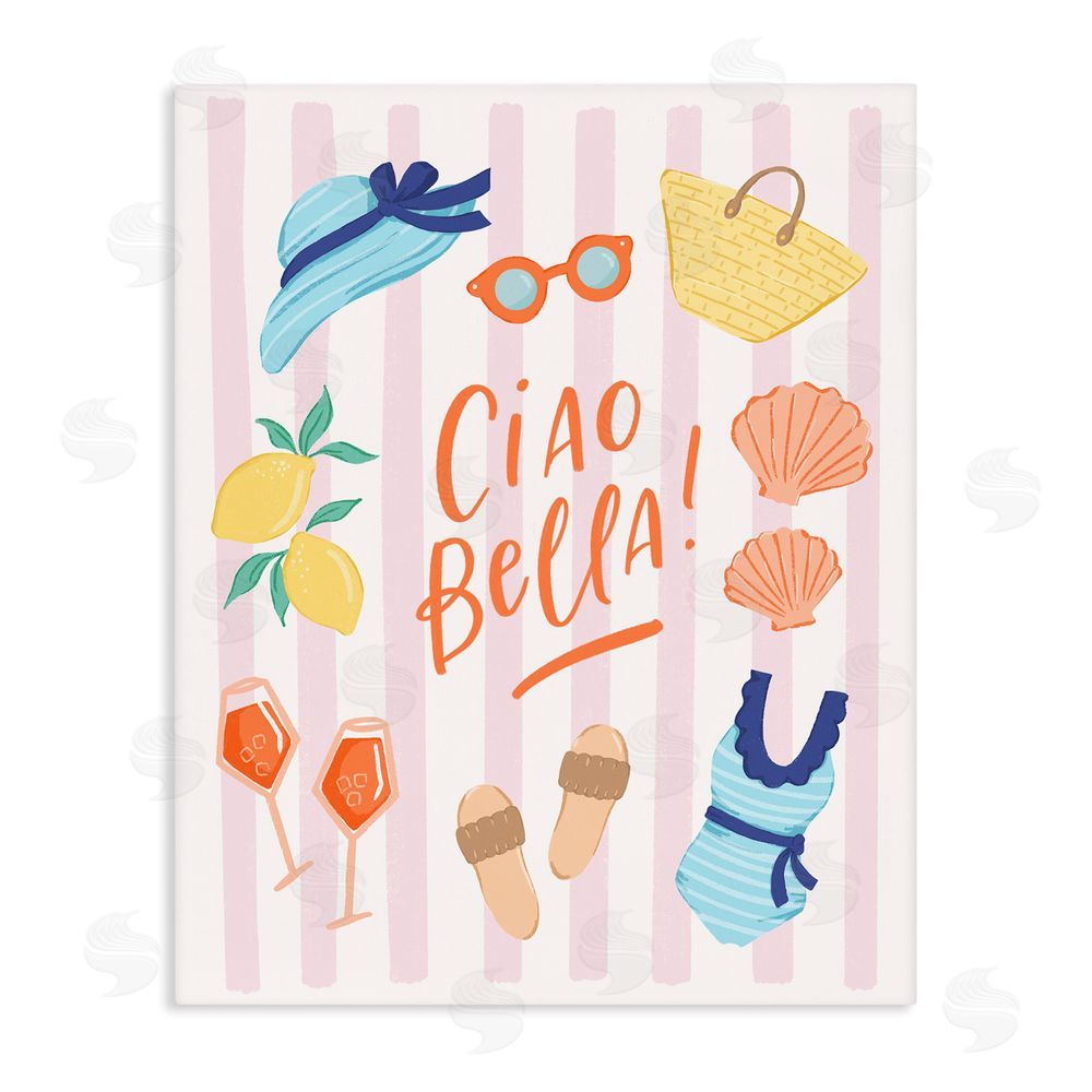 Sandra Picco Summer Ciao Bella Stretched Canvas Wall Art Print