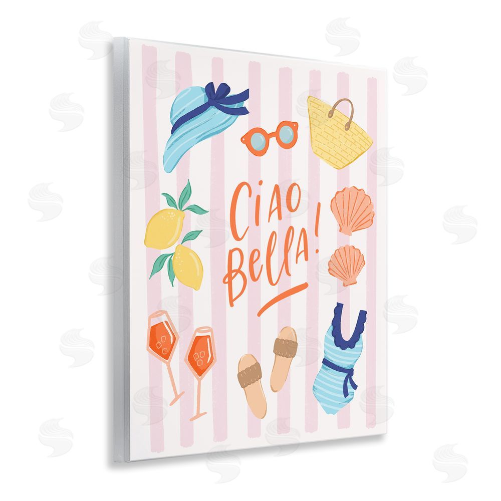 Sandra Picco Summer Ciao Bella Wooden Wall Plaque Art Print
