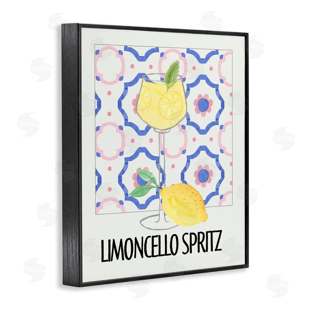 Nina Jacobs Italy Spritz on My Mind Black Framed Giclee Wall Art Print