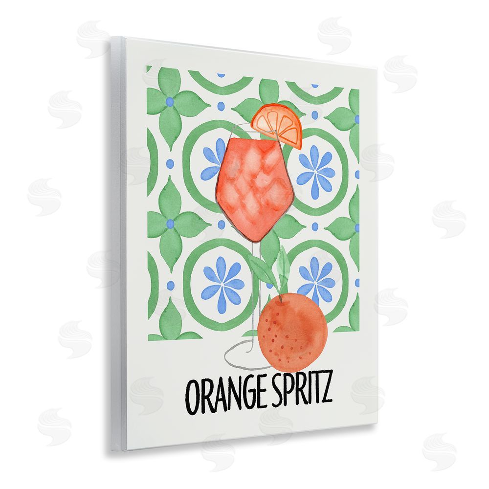 Nina Jacobs Orange Spritz On My Mind Wooden Wall Plaque Art Print
