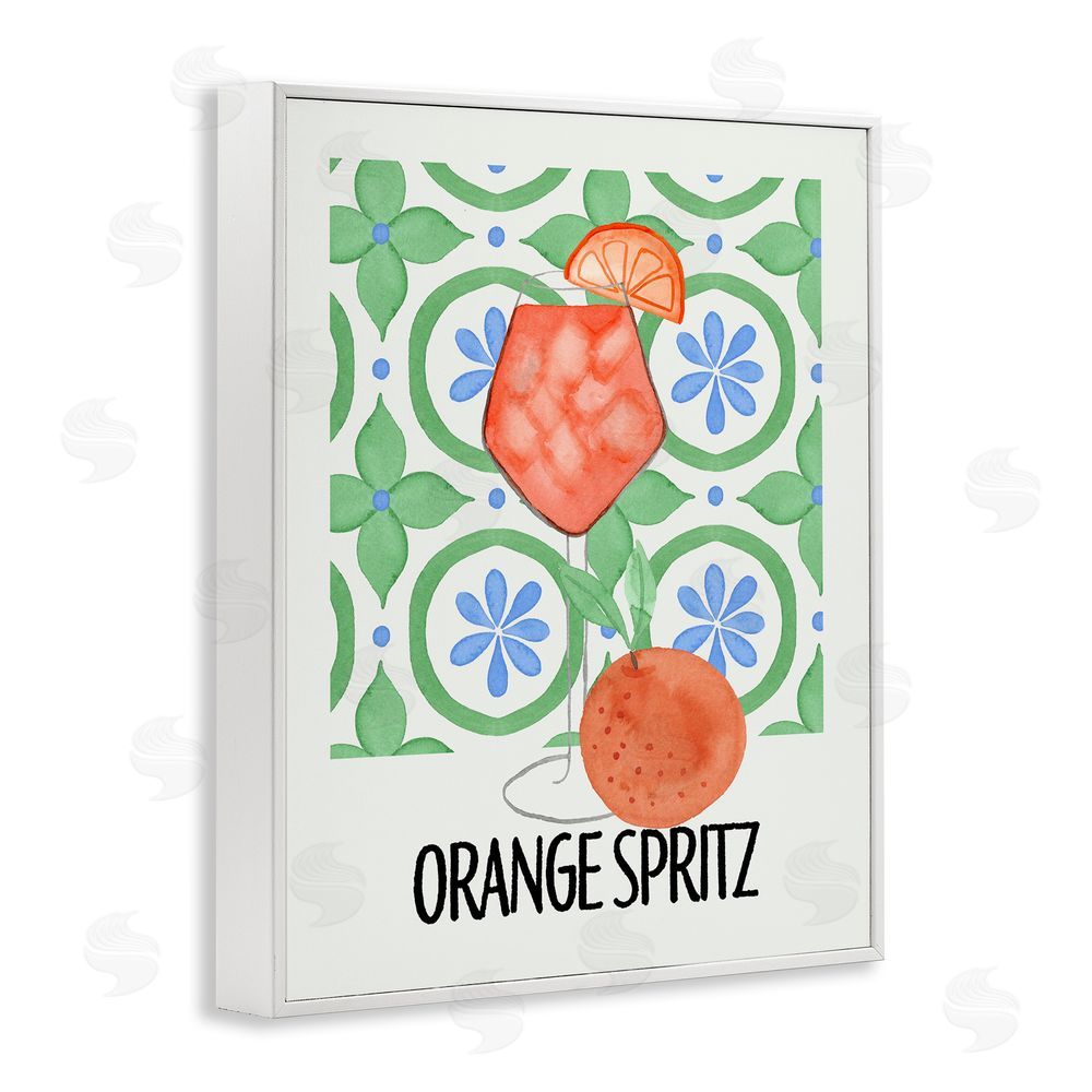 Nina Jacobs Orange Spritz On My Mind White Framed Giclee Wall Art Print
