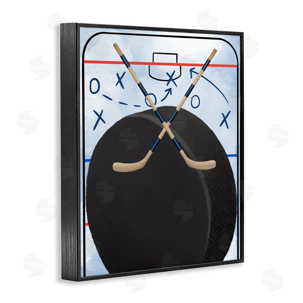 Jennifer Stith Hockey Rink Tactics Black Framed Giclee Wall Art Print