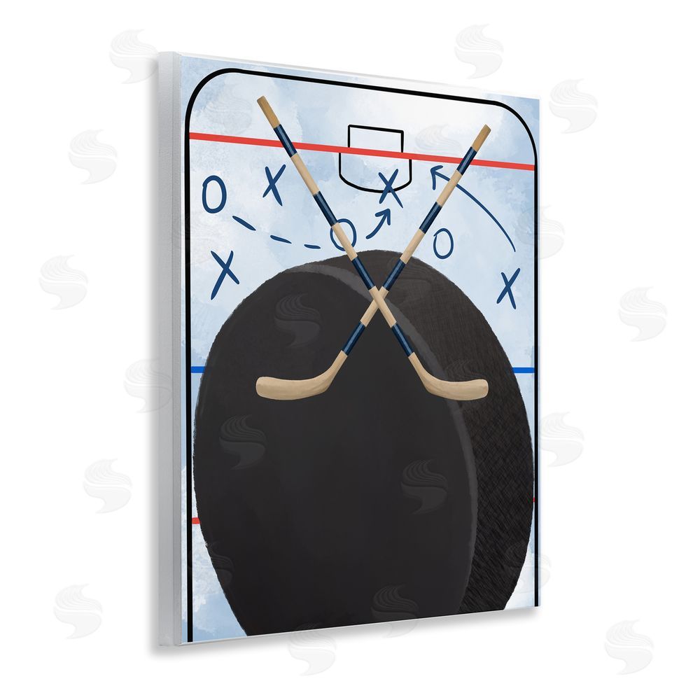 Jennifer Stith Hockey Rink Tactics Wooden Wall Plaque Art Print