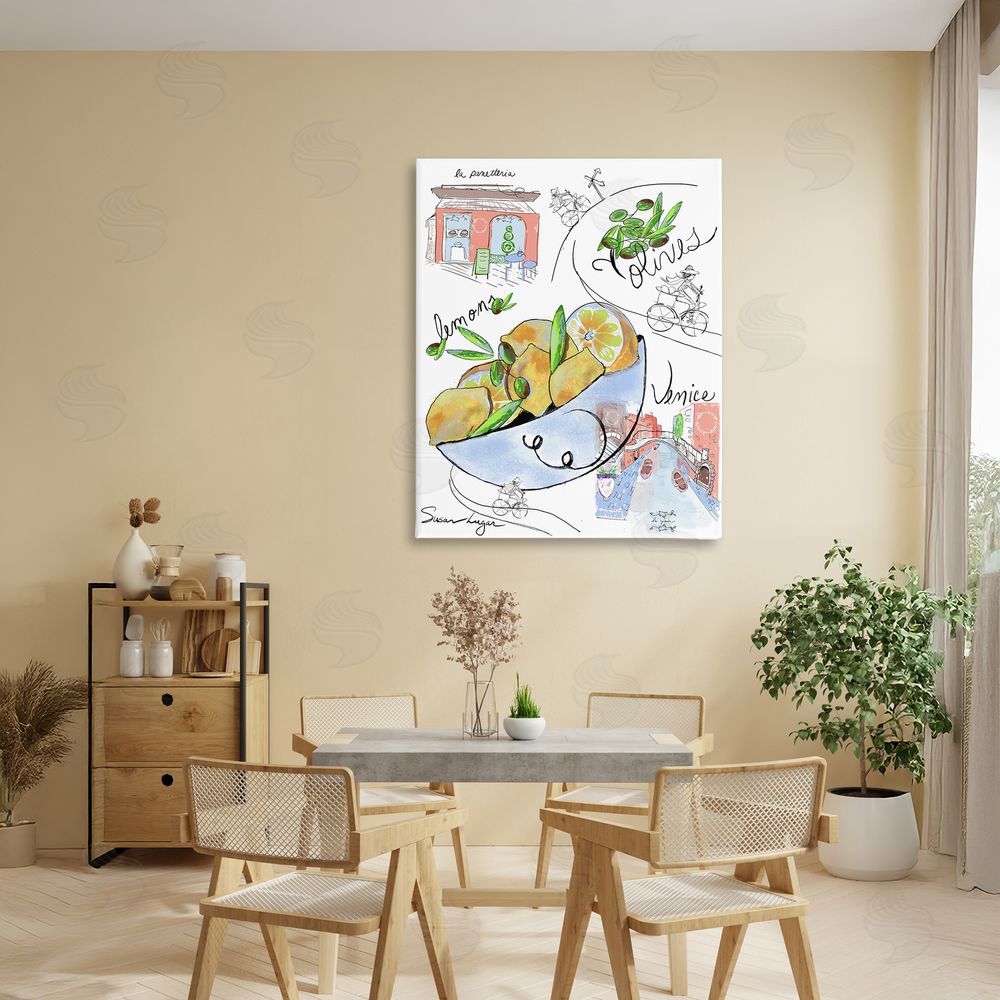 Susan Lugar Italian Kitchen Sketch Collection Canvas Art on Wall