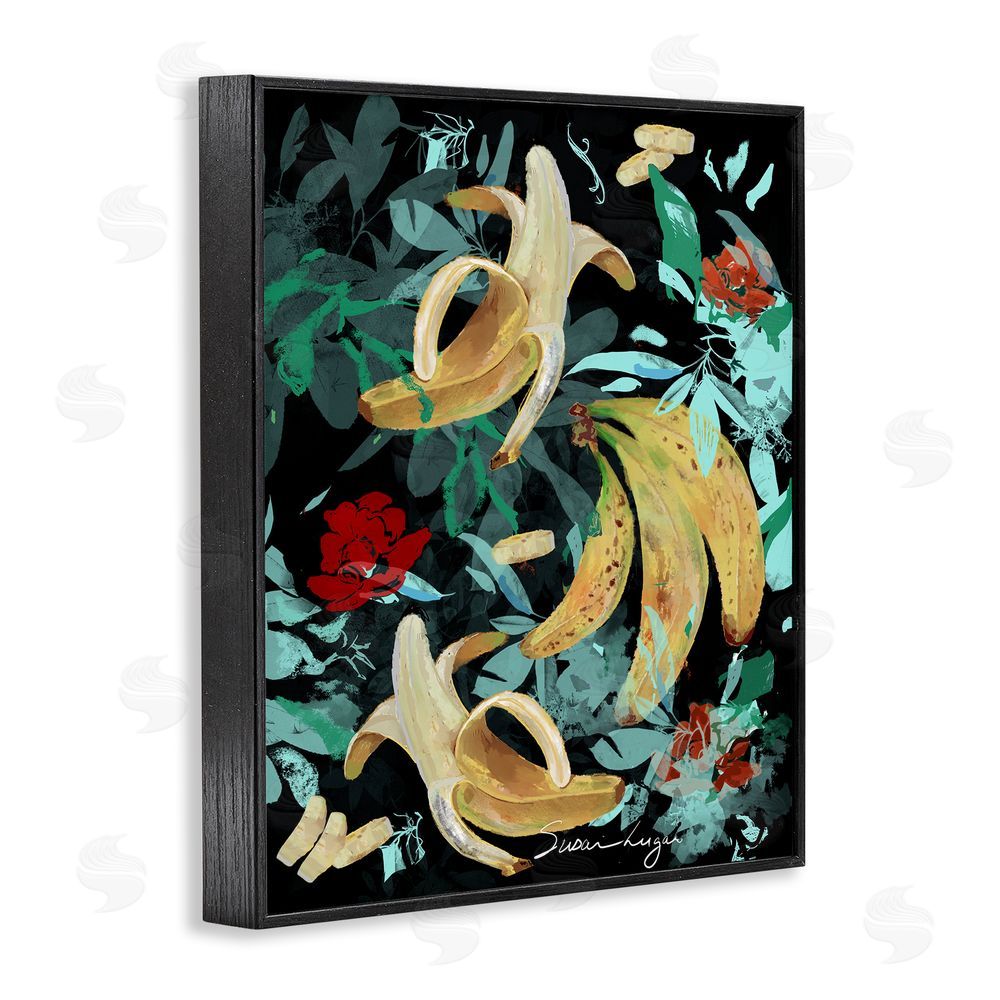 Susan Lugar Banana Medley Abstraction Black Framed Giclee Wall Art Print