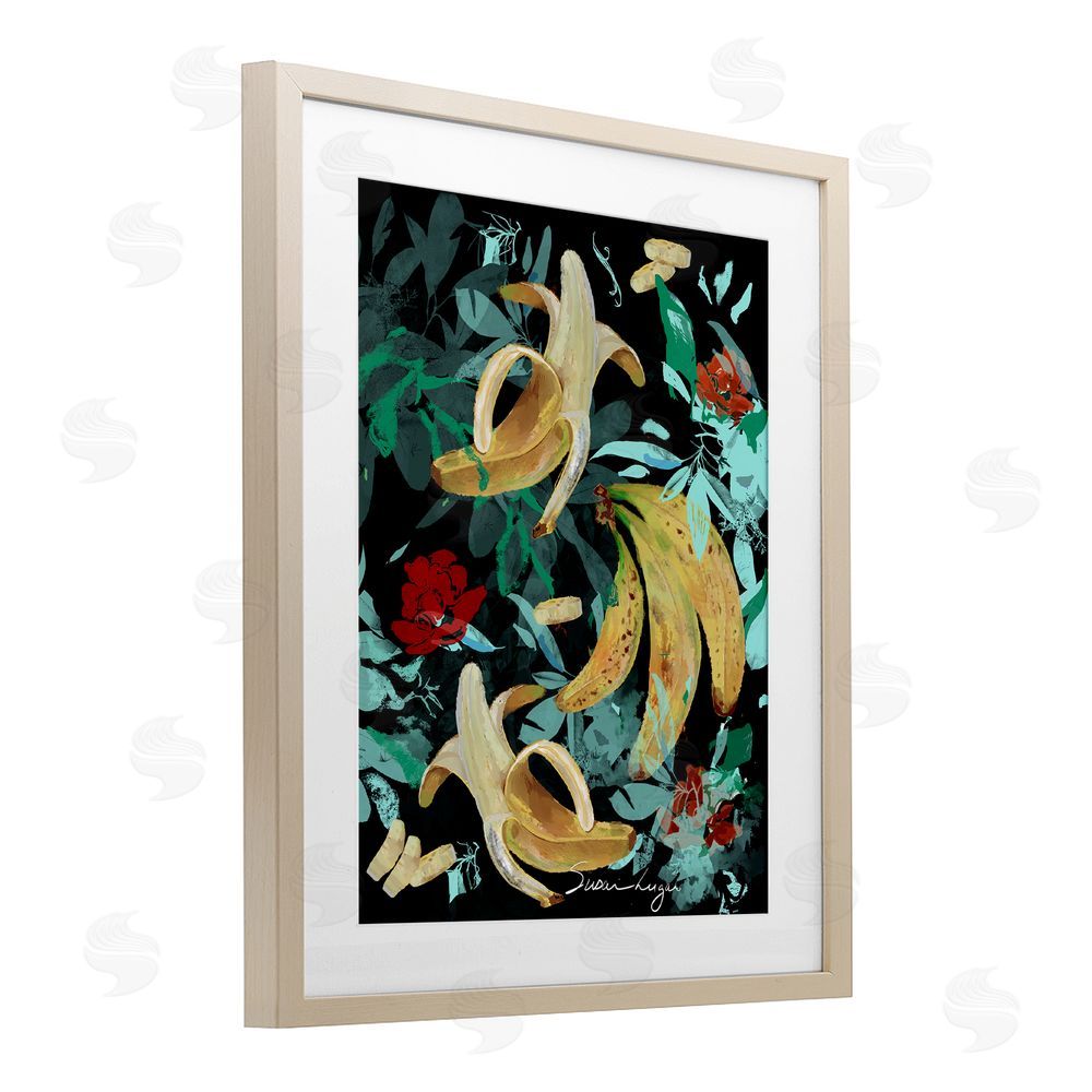 Susan Lugar Banana Medley Abstraction Birch Framed Print Under Glass with White Mat Wall Art
