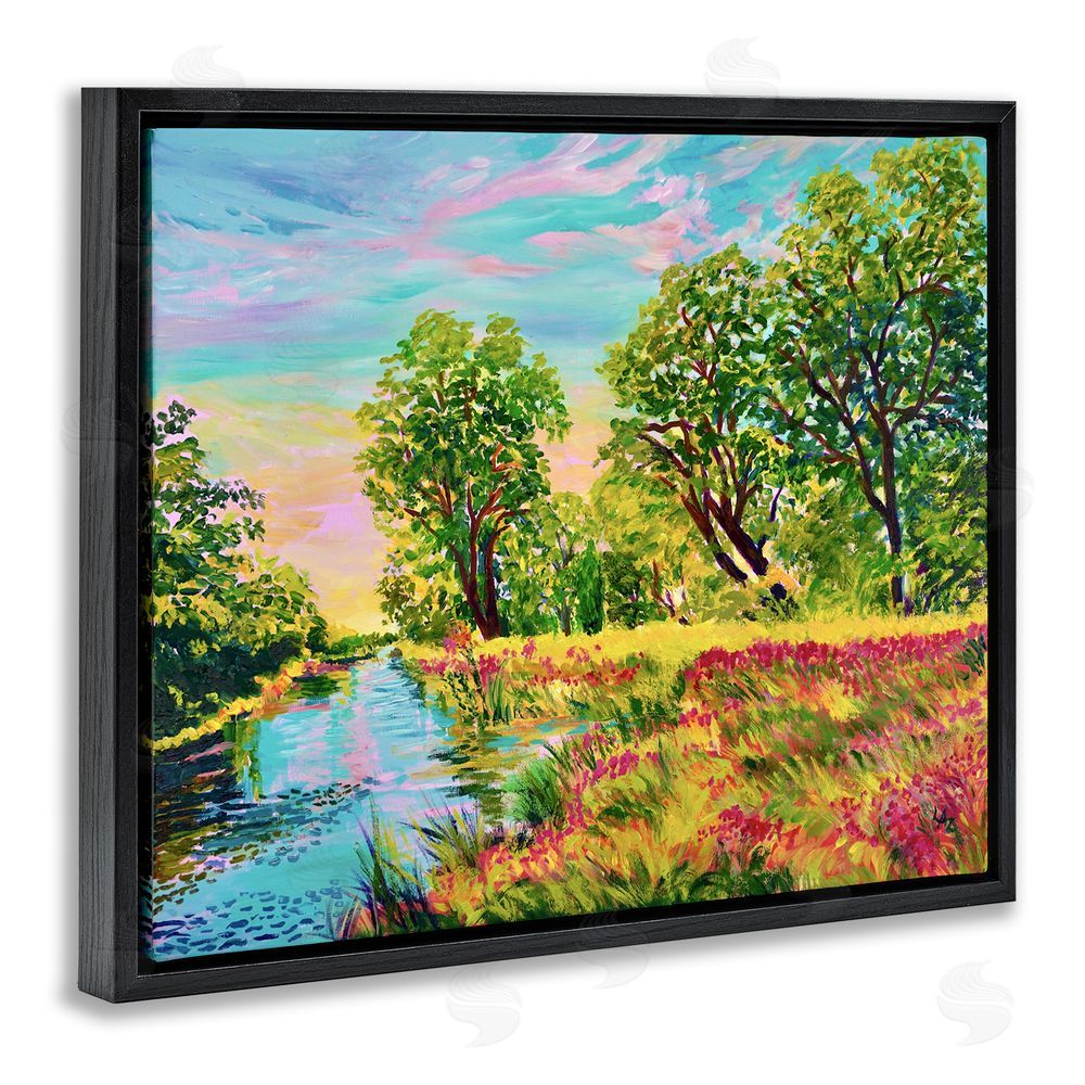 Lee Ann Zirbes Day Of Grace Landscape Black Floating Frame Canvas Wall Art Print