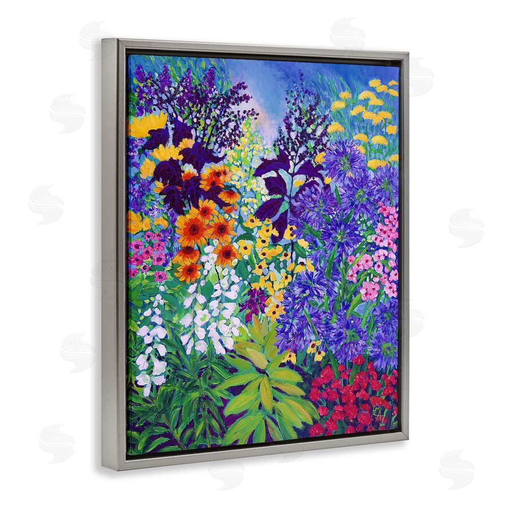 Lee Ann Zirbes Color Companions Assortment Gray Floating Frame Canvas Wall Art Print