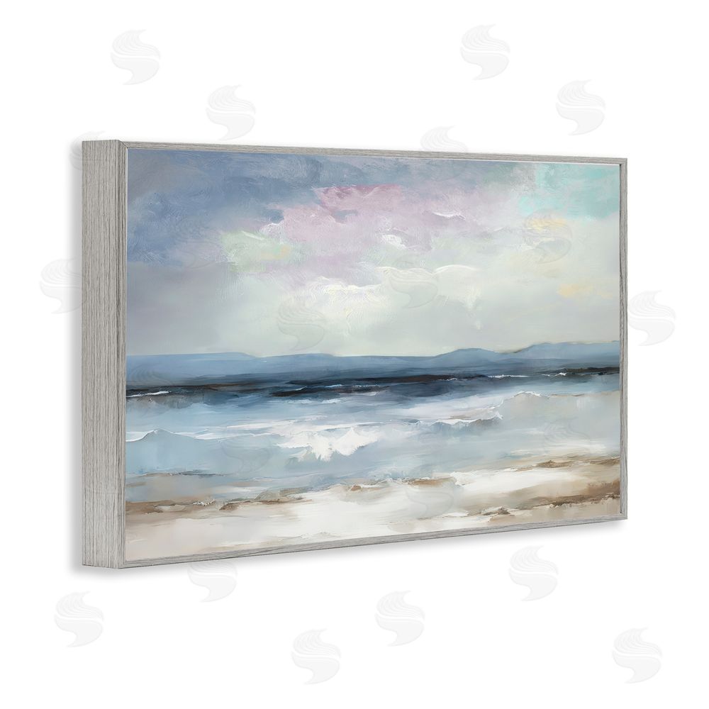 Annabelle Hall Calm Sea Of Sighs Gray Framed Giclee Wall Art Print