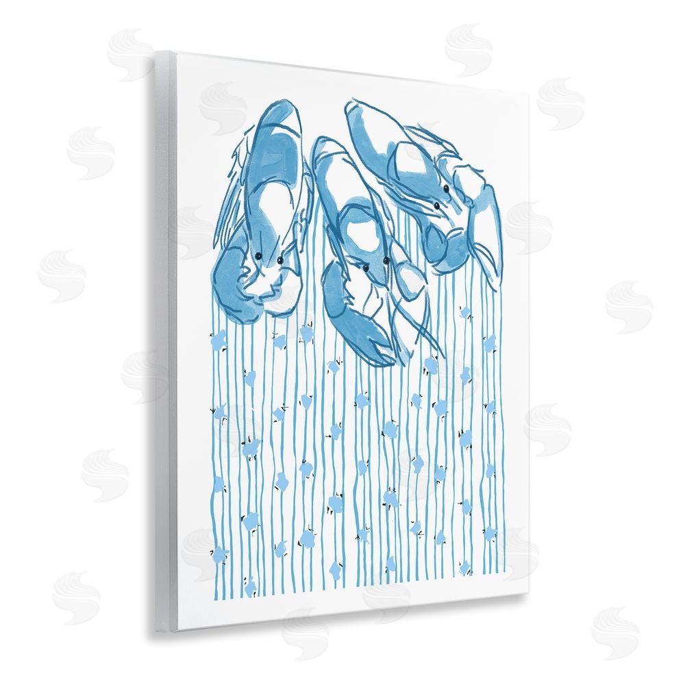 Melissa Tilley Lobster Trio with Strings Wooden Wall Plaque Art Print