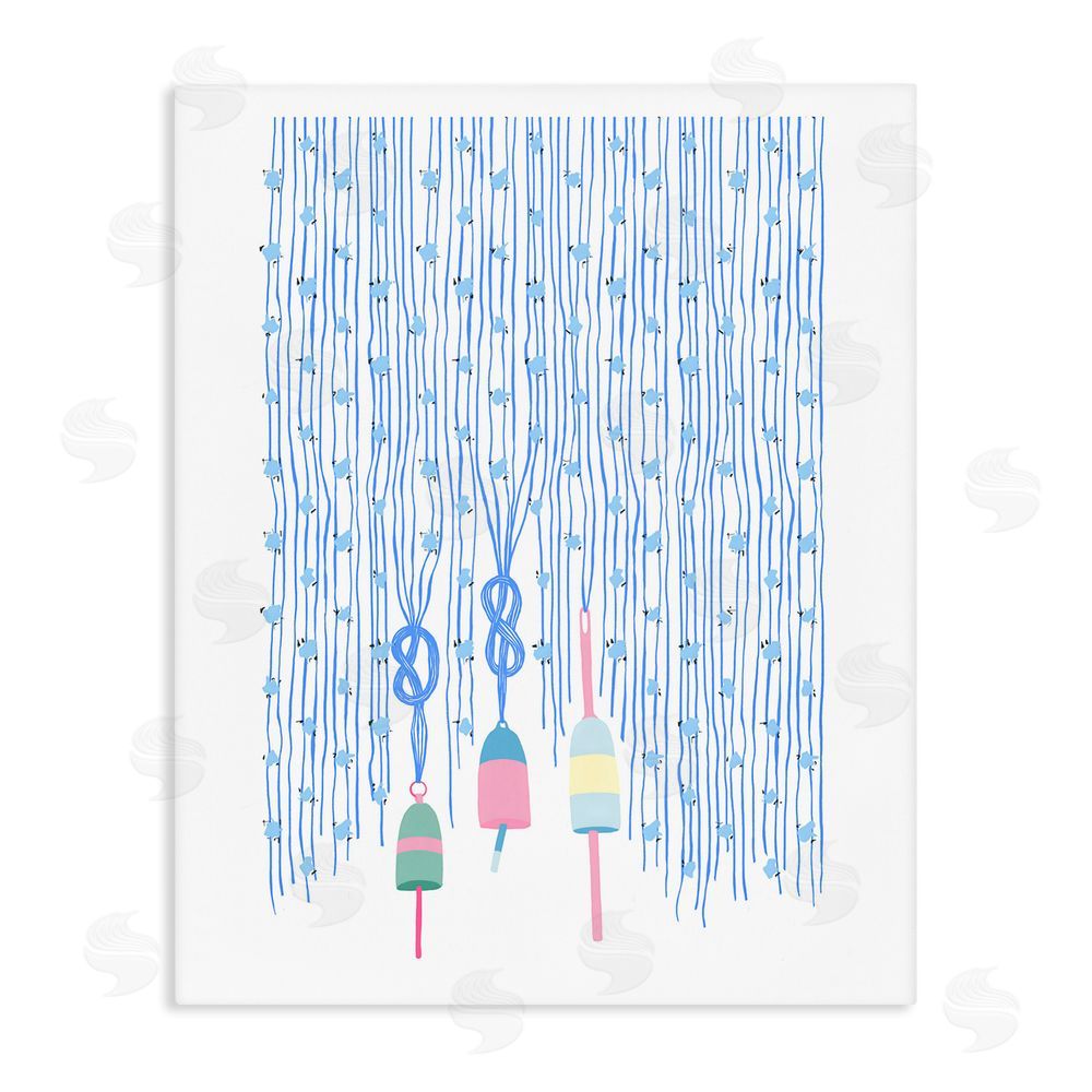 Melissa Tilley Hanging Buoys on Ropes Stretched Canvas Wall Art Print