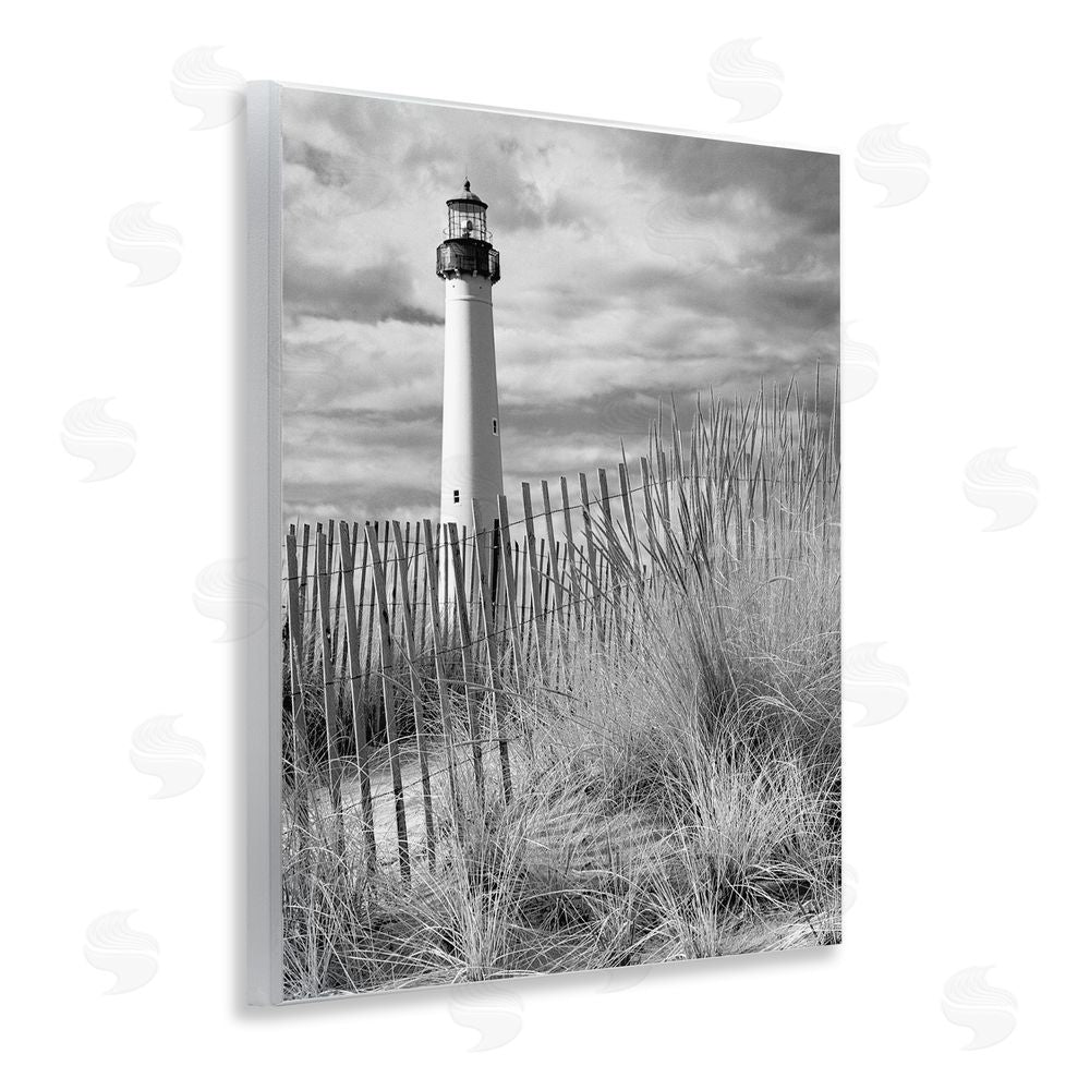 MJ Photography Cape May Lighthouse Amid Dunes Wooden Wall Plaque Art Print
